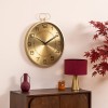 Ceas de perete Irina, metal, sticla, auriu, D.53 cm, 203523