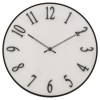 Ceas de perete Edgar, metal, sticla, alb, D.35 cm, 203533