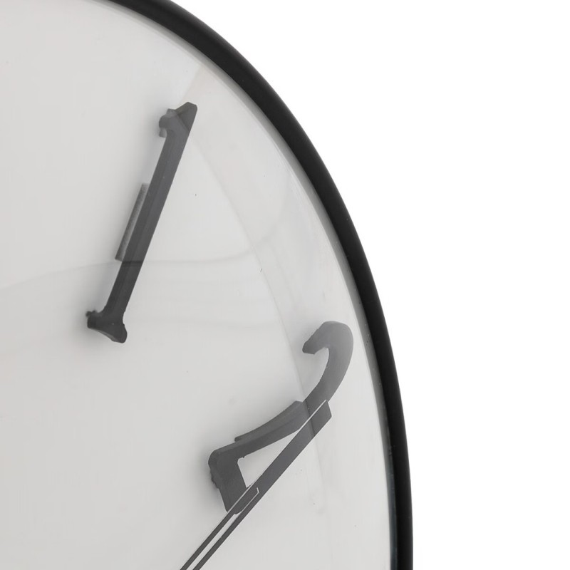 Ceas de perete Edgar, metal, sticla, alb, D.35 cm, 203533