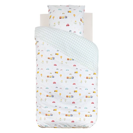 Set lenjerie de pat pentru copii Telma, bumbac, verde, 140x200 cm, 203700C