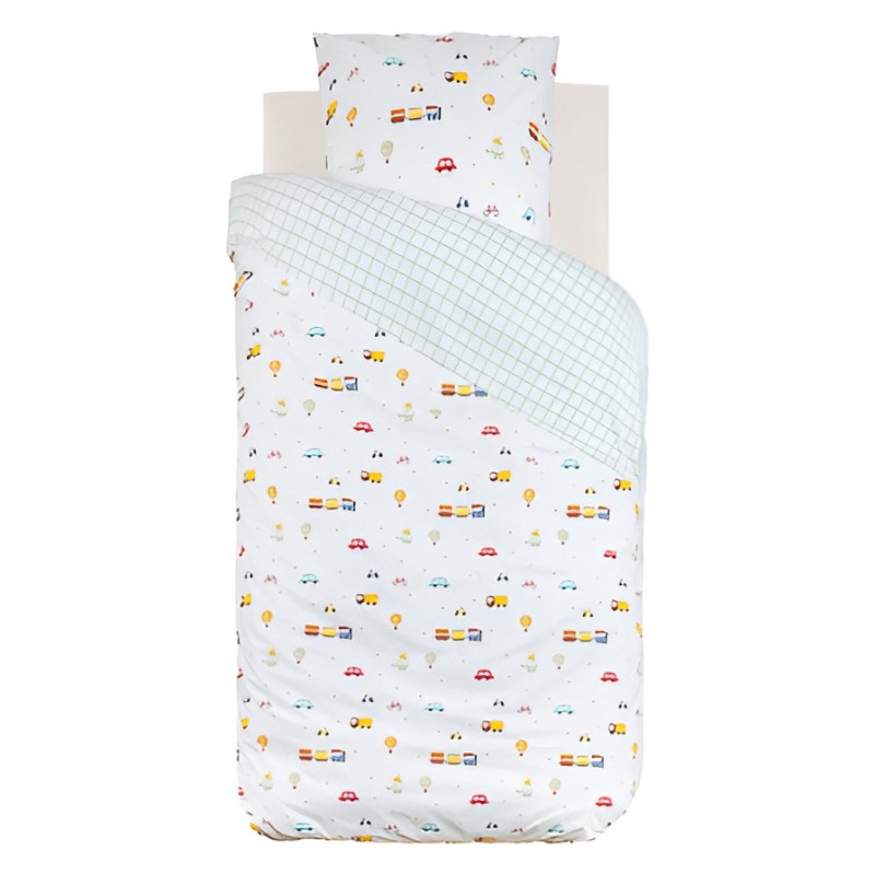 Set lenjerie de pat pentru copii Telma, bumbac, verde, 140x200 cm, 203700C