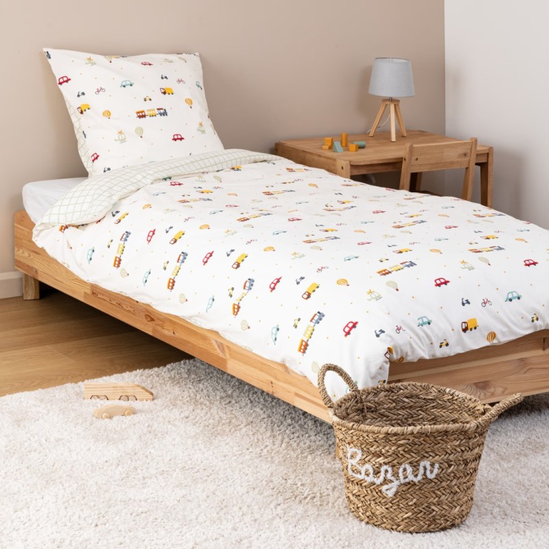 Set lenjerie de pat pentru copii Telma, bumbac, verde, 140x200 cm, 203700C
