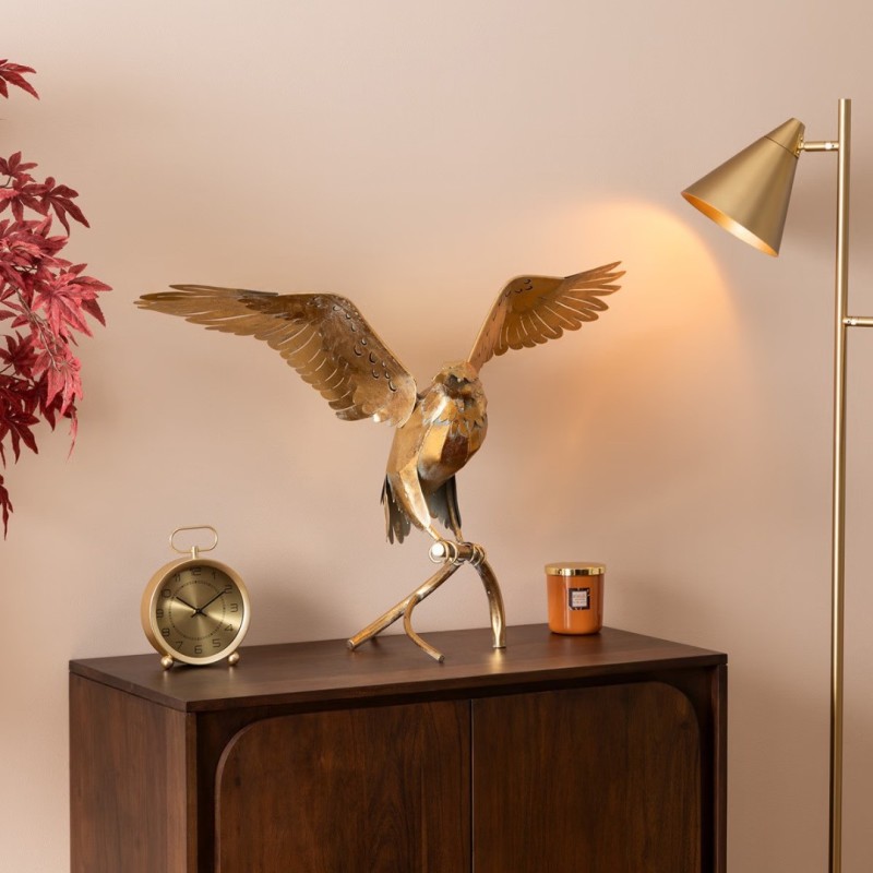 Decoratiune Eagle, metal, auriu antichizat, H.85 cm, 204011