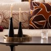 Set 2 tavi decorative Elya, poliuretan, aurii, D.31/36 cm, 204019