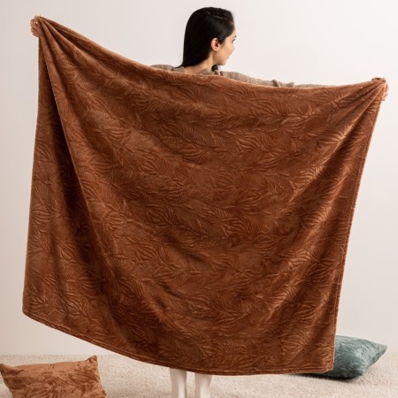 Patura Ryo, poliester, caramiziu, 180x230 cm, 204419B