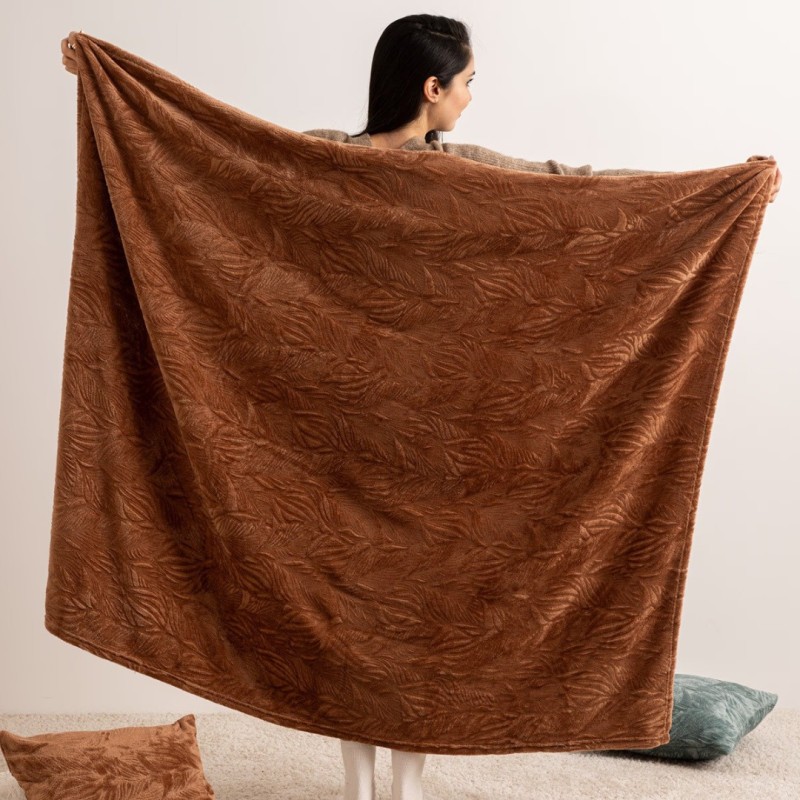 Patura Ryo, poliester, caramiziu, 180x230 cm, 204419B