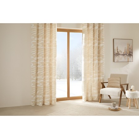 Draperie Madini, poliester, bej, 140x260 cm, 204475