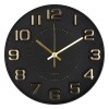 Ceas de perete Doris, metal, polipropilena, negru, D.30 cm, 205615