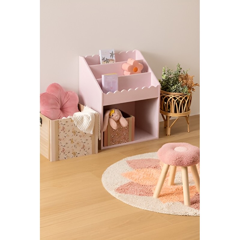 Raft pentru copii Scallo, MDF roz, H.60 cm, 205843