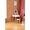 Masuta de toaleta cu taburet pentru copii Nomad, lemn de pin, MDF, alb, H.89 cm, 205844