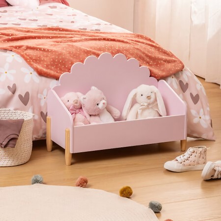 Cutie de jucarii Douceur, MDF, roz, L.61 cm, 205878C 