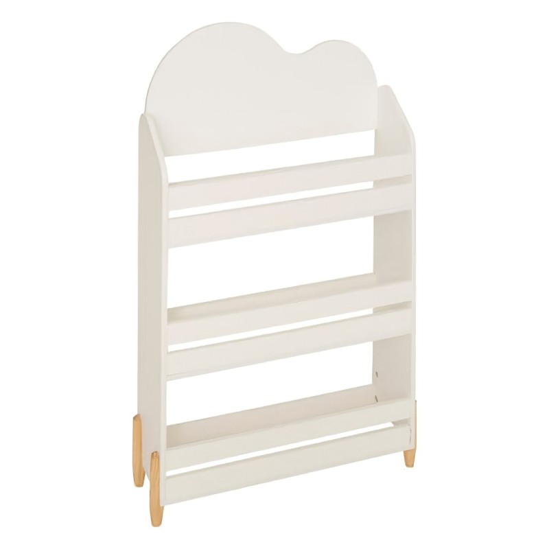Biblioteca copii Sweet Cloud, MDF, alba, H.100 cm, 205879B