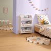 Biblioteca copii Sweet Cloud, MDF, alba, H.100 cm, 205879B