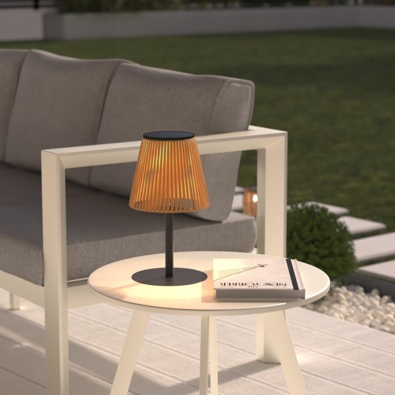 Lampa solara exterior Kessy, metal bej, H.30 cm, 205933