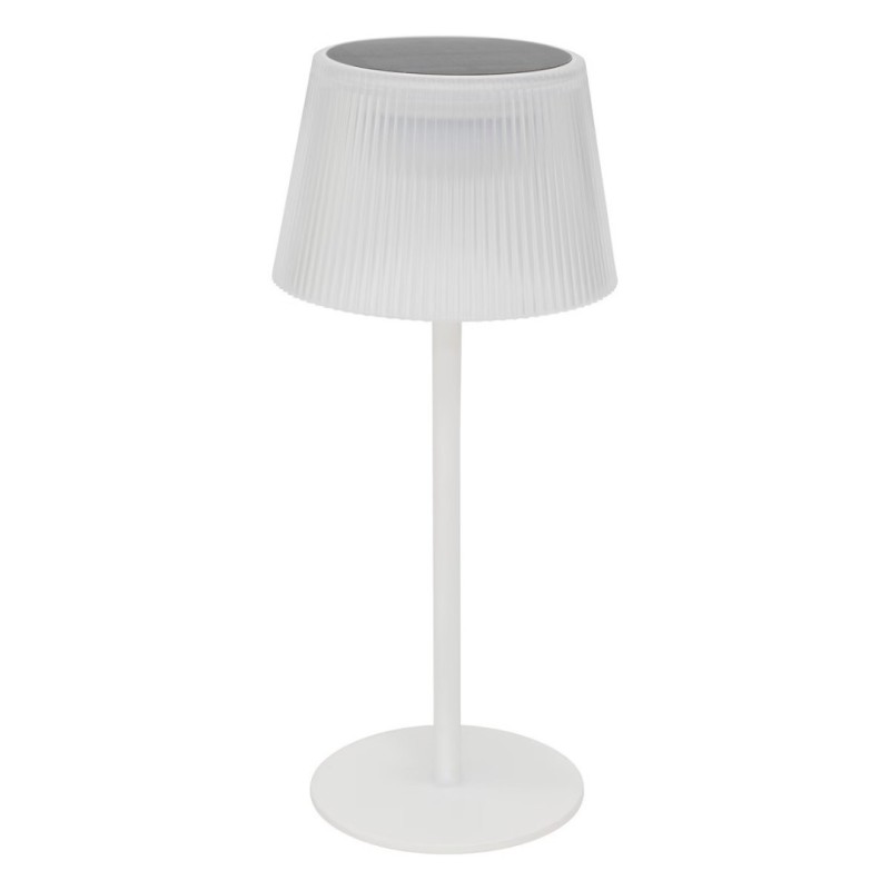 Lampa solara exterior Katy, metal, policarbonat, alba, H.30 cm, 205935
