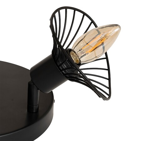 Aplica Adelia, metal, negru, 3XE14, D.25 cm, 205970 