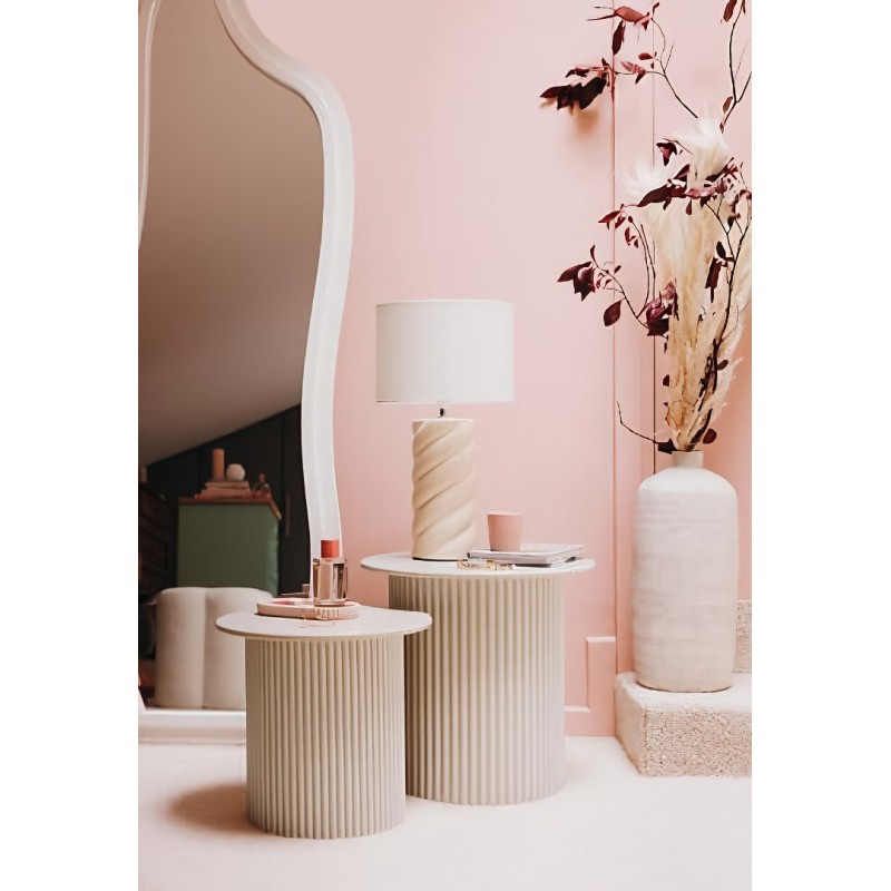 Set 2 masute cafea Eino, MDF, bej, D.40 cm, 206022
