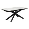 Masa dining extensibila Boot, metal, blat ceramica, sticla, L.160/240 cm, 206025B