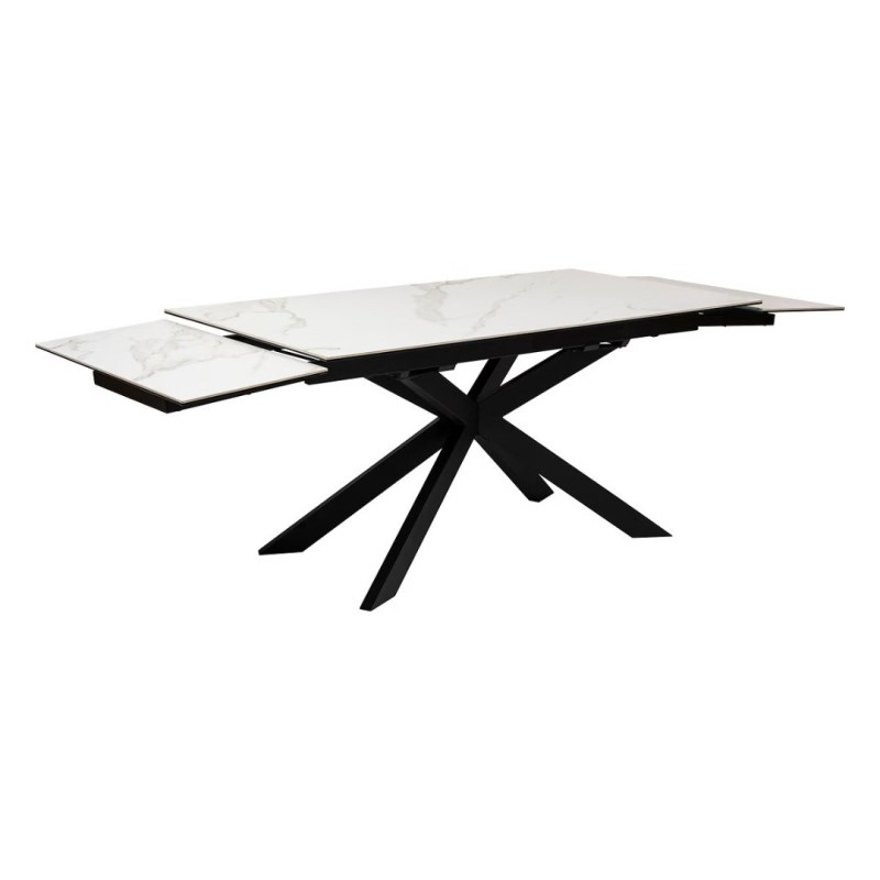 Masa dining extensibila Boot, metal, blat ceramica, sticla, L.160/240 cm, 206025B
