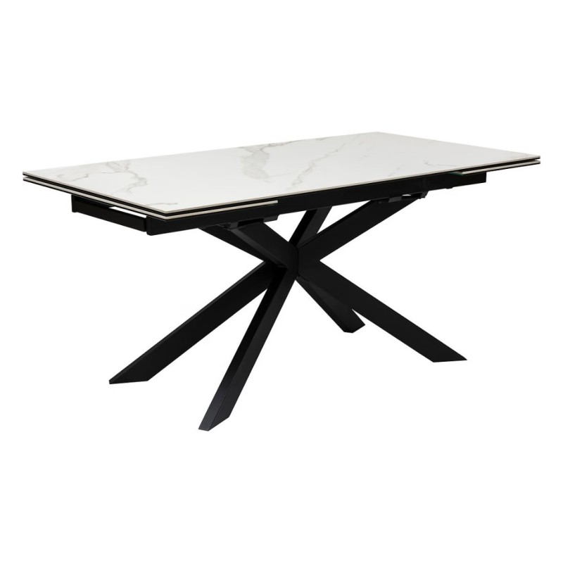 Masa dining extensibila Boot, metal, blat ceramica, sticla, L.160/240 cm, 206025B
