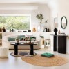 Masuta cafea Bloom, MDF, crem, D.40 cm, 206046A