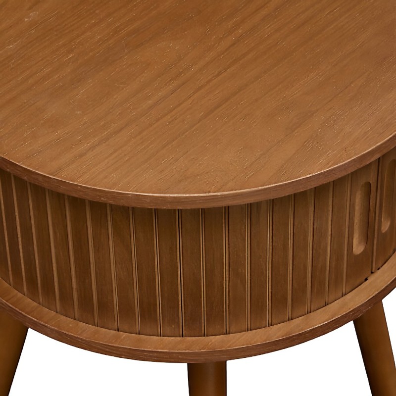 Noptiera Nysos, MDF, maro cognac, D.40 cm, 206052C