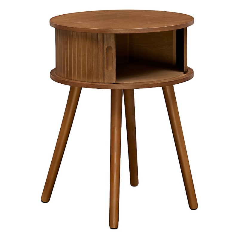 Noptiera Nysos, MDF, maro cognac, D.40 cm, 206052C