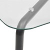 Masa dining Hecate, metal, sticla, neagra, L.180 cm, 206058
