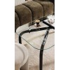 Masuta cafea Hecate, metal, negru, sticla, L.110 cm, 206059