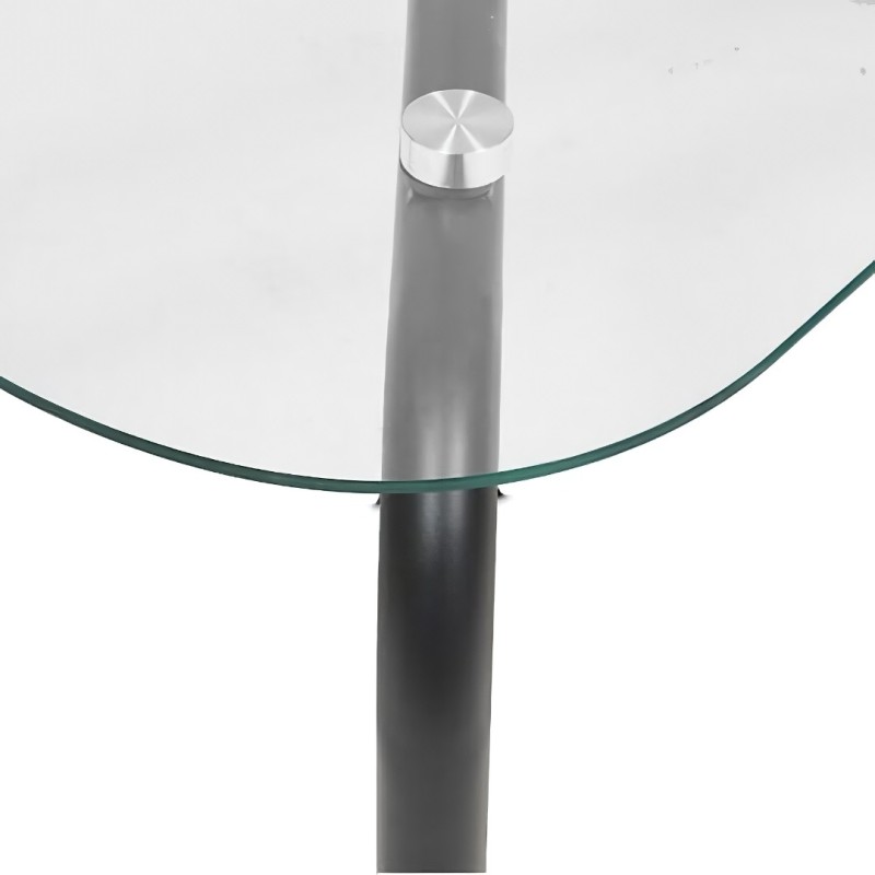Masuta cafea Hecate, metal, negru, sticla, L.110 cm, 206059