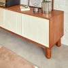Comoda TV Jilani, MDF, PAL, crem/maro, L.140 cm, 206062