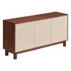 Comoda Jilani, lemn, MDF, crem/maro, 3 usi, L.150 cm, 206063