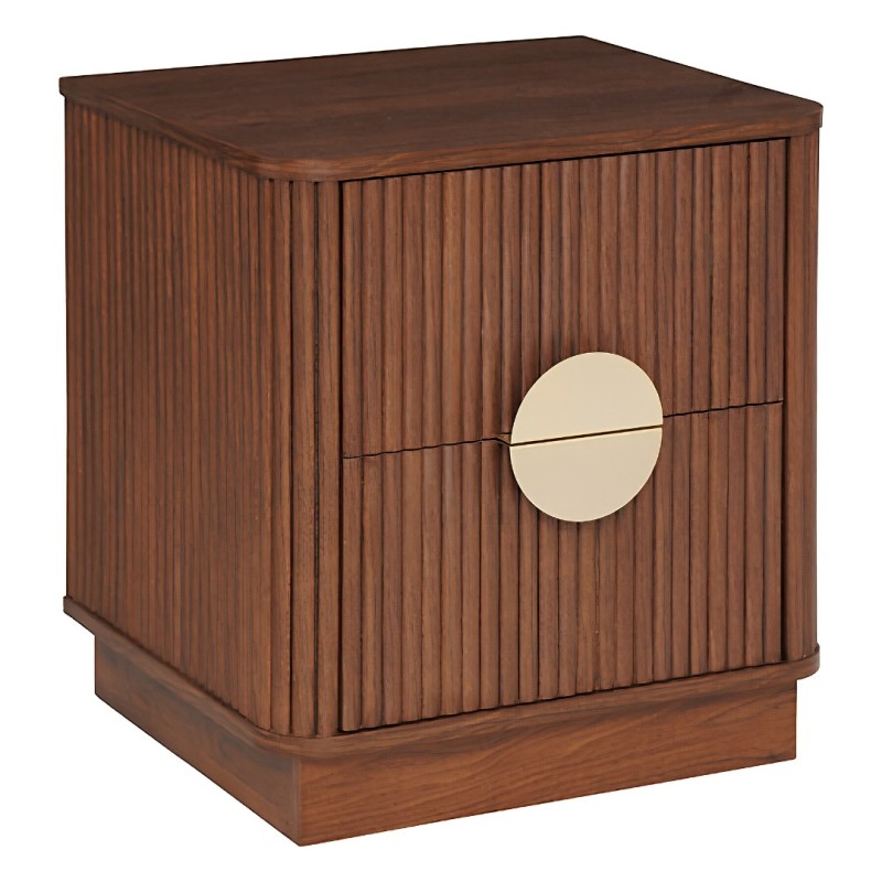 Noptiera Wany, MDF, maro, 2 sertare, H.50 cm, 206067