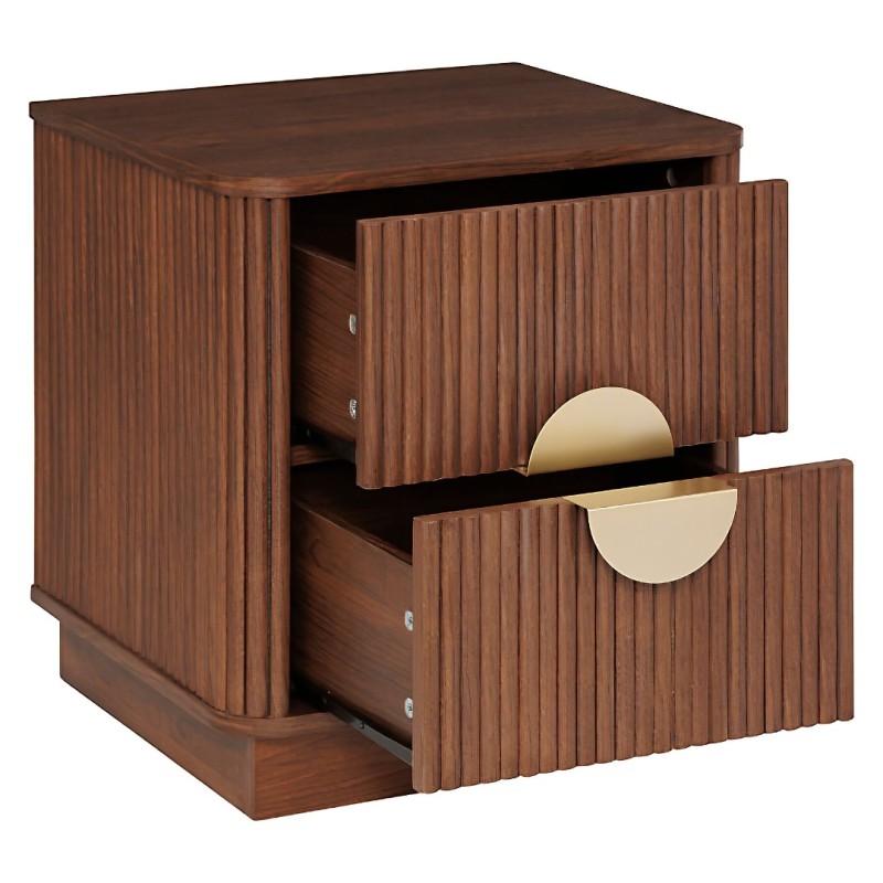 Noptiera Wany, MDF, maro, 2 sertare, H.50 cm, 206067