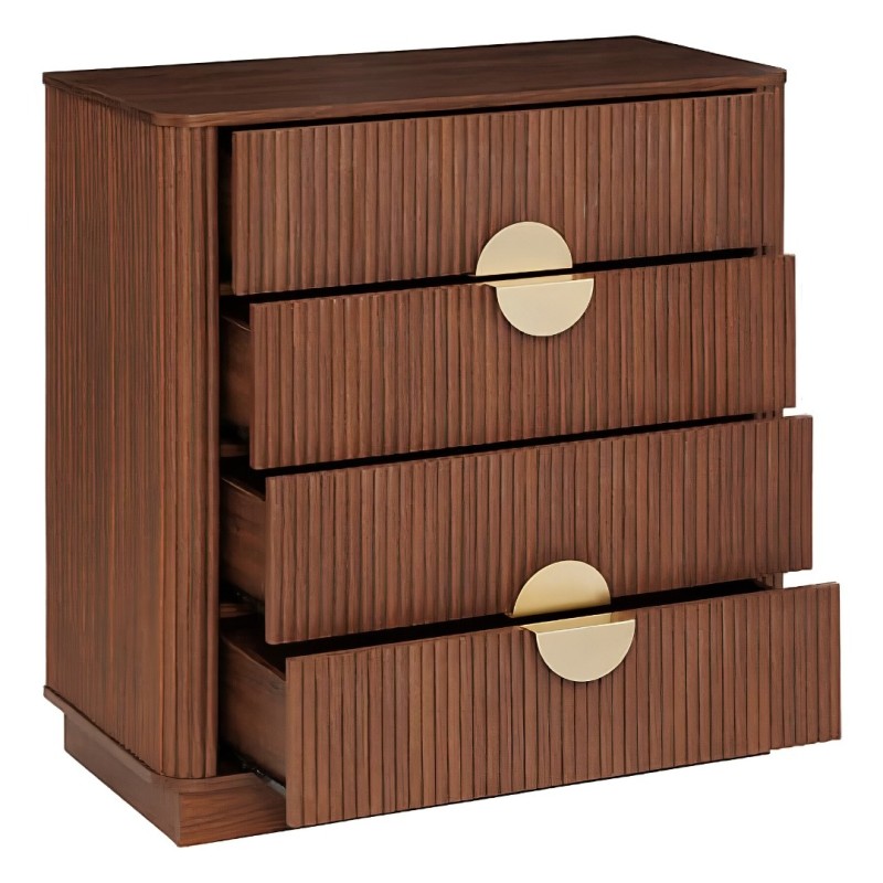 Comoda Wany, MDF, maro, 4 sertare, H.85 cm, 206068