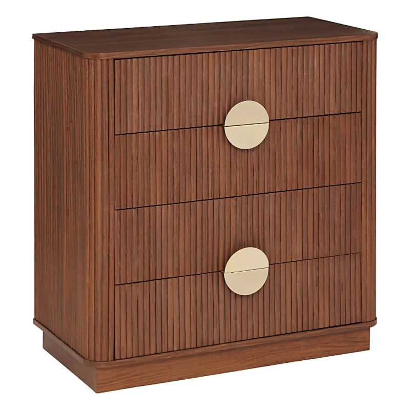Comoda Wany, MDF, maro, 4 sertare, H.85 cm, 206068