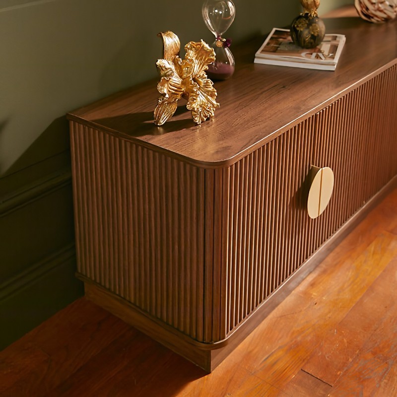 Comoda TV Wany, MDF, maro, 4 usi, L.140 cm, 206070