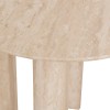 Masuta cafea Anaya, MDF, bej, aspect travertin, D.50 cm, 206073