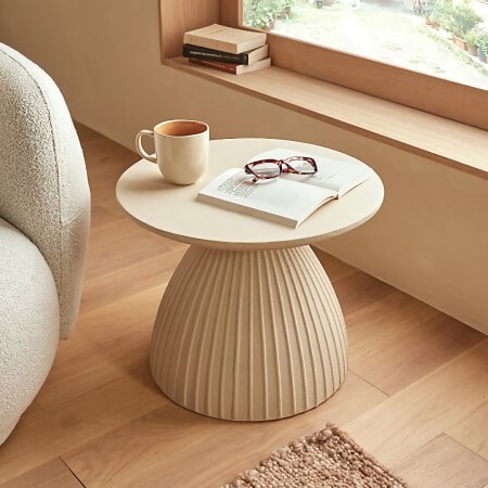 Masuta de cafea Fylis, magneziu, ivoar, D.50 cm, 206095 