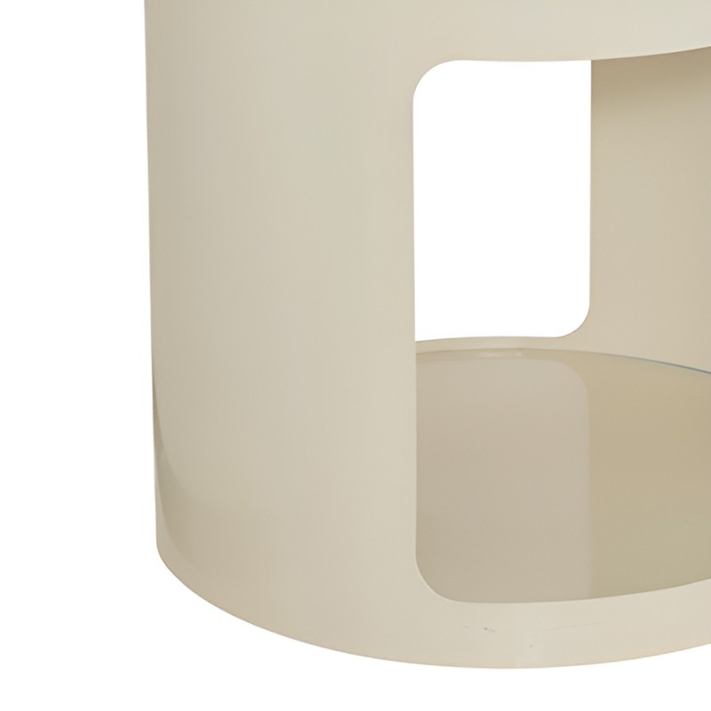Masuta cafea Ashdal, metal, crem, H.45 cm, 206098A