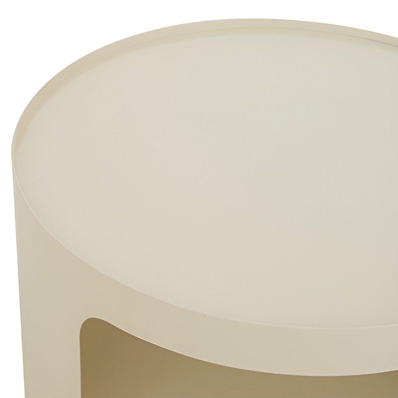 Masuta cafea Ashdal, metal, crem, H.45 cm, 206098A