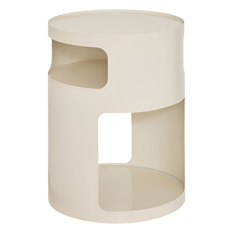 Masuta cafea Ashdal, metal, crem, H.45 cm, 206098A