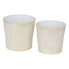 Set 2 ghivece Tino, metal, alb, D.24 cm, 206621