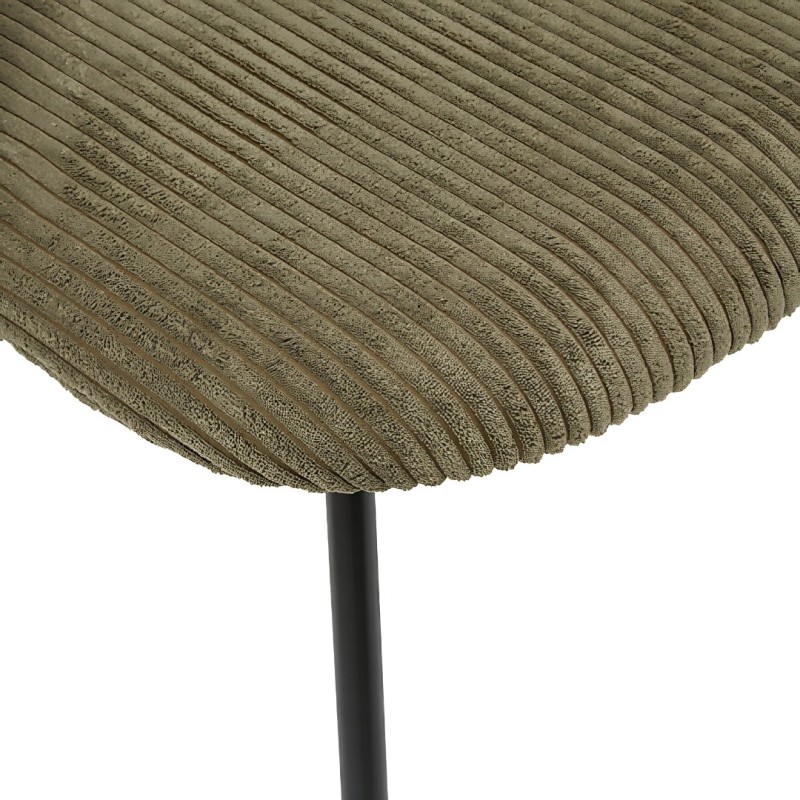 Scaun dining Raven, metal, textil, verde cedru, H.81 cm, 207301G