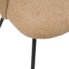 Scaun dining Raven, metal, textil, taupe, H.81 cm, 207301H