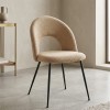 Scaun dining Raven, metal, textil, taupe, H.81 cm, 207301H