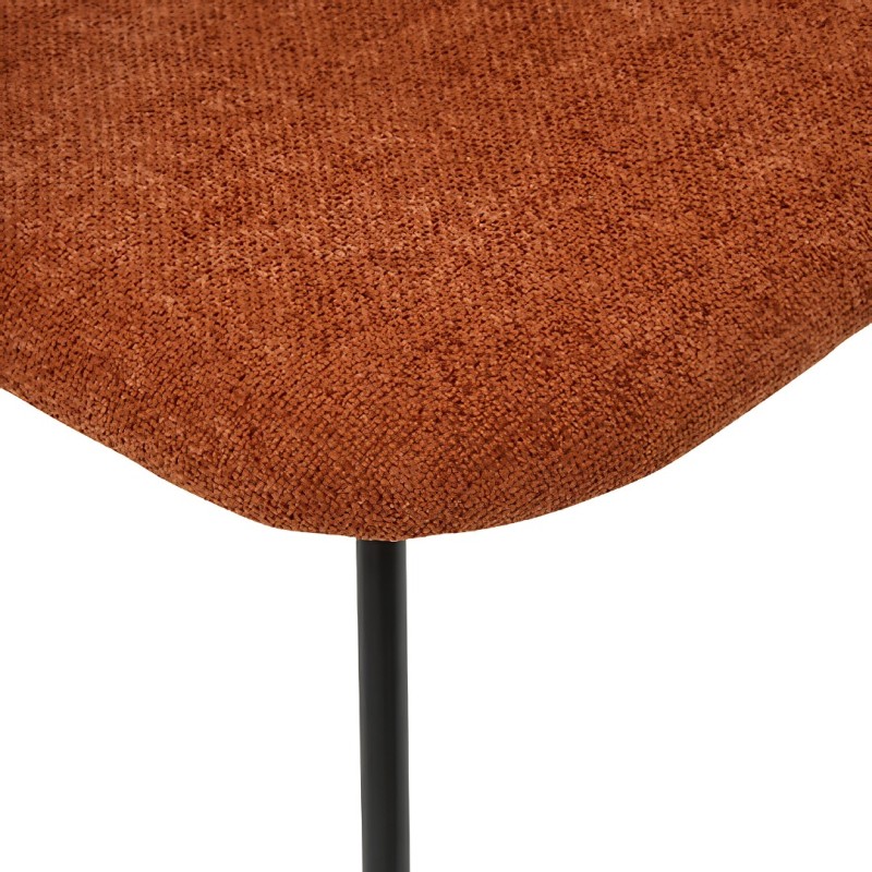 Scaun dining Raven, metal, textil, ambra, H.81 cm, 207301I