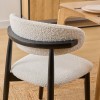 Scaun Sari, lemn de cauciuc, boucle, negru, H.78 cm, 207304B