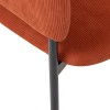 Scaun dining Solea, metal, textil reiat, caramiziu, H.78 cm, 207330B