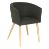 Fotoliou Marlo, picioare metal, poliester, verde cedar, H.76 cm, 207332C